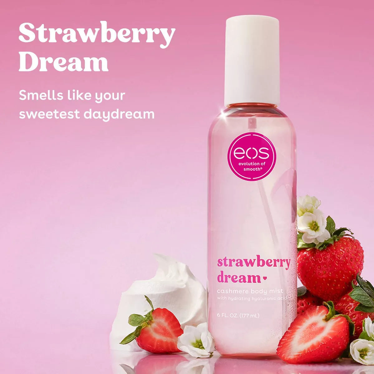 Eos Cashmere Body Mist - Strawberry Dream - 6 Fl Oz: 1-Pack, Body Spray, Original Scent