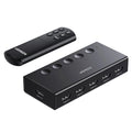HDMI Switch 5 in 1 Out 4K@60Hz, HDMI Splitter with Remote 5 Port HDMI Switcher Selector Support 3D CEC HDR HDCP2.2 PS5/4