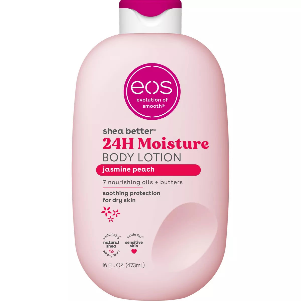 Eos Jasmine Peach Body Lotion - 16Oz: Moisturizing, Soothing, Nourishing, Hypoallergenic