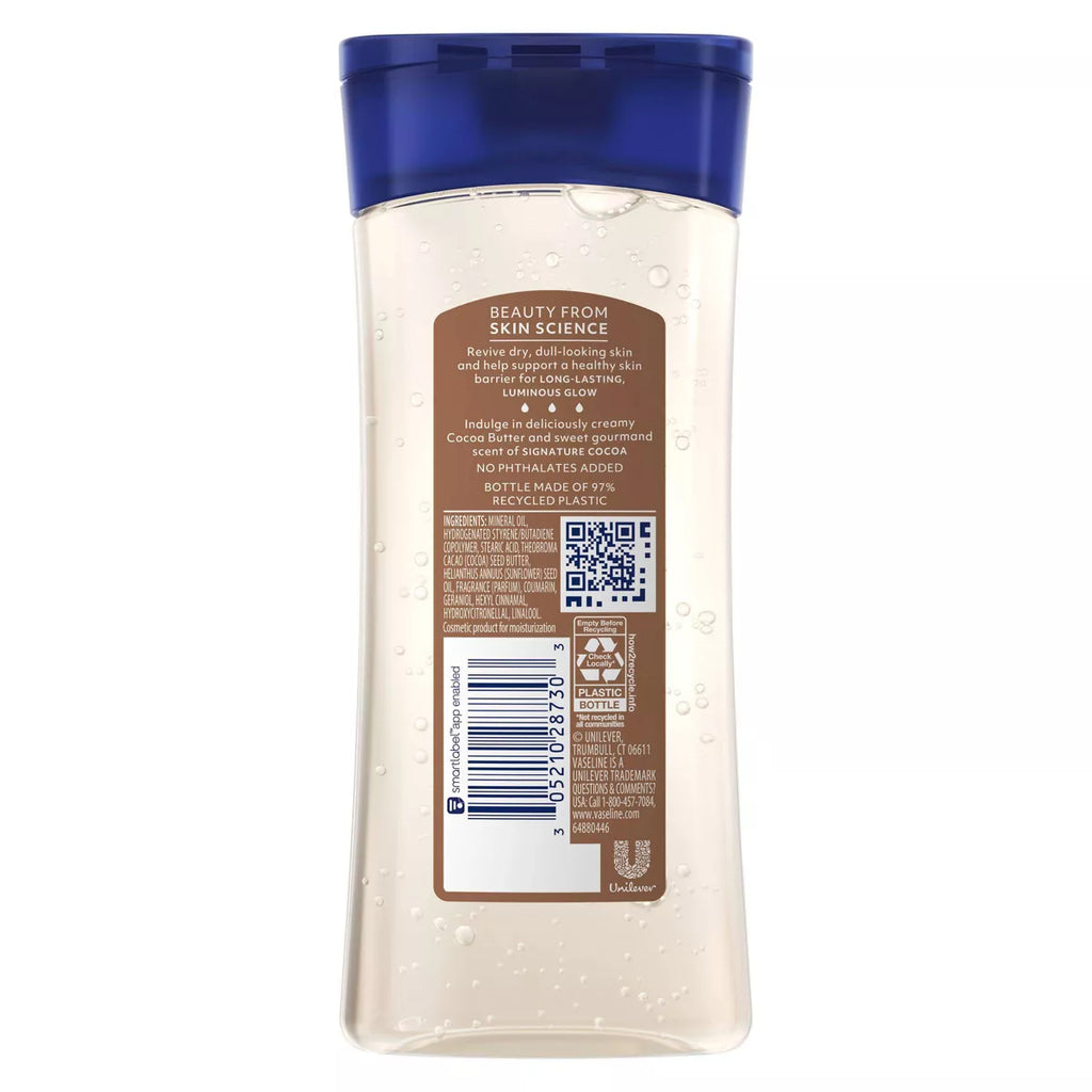 Vaseline Intensive Care Cocoa Radiant Body Gel Oil for Glowing Skin - Scented - 6.8 Fl Oz