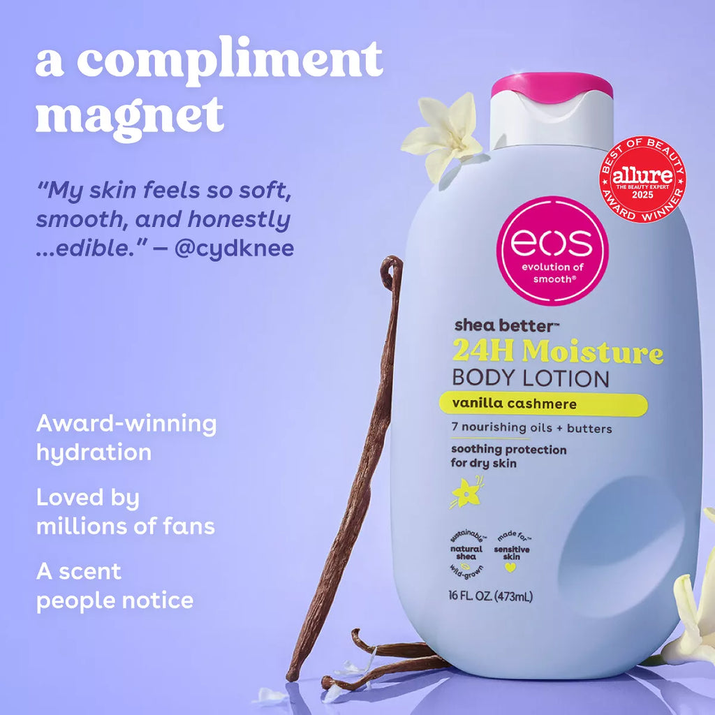 Eos Shea Better Moisture Body Lotion - Vanilla Cashmere - 16 Fl Oz
