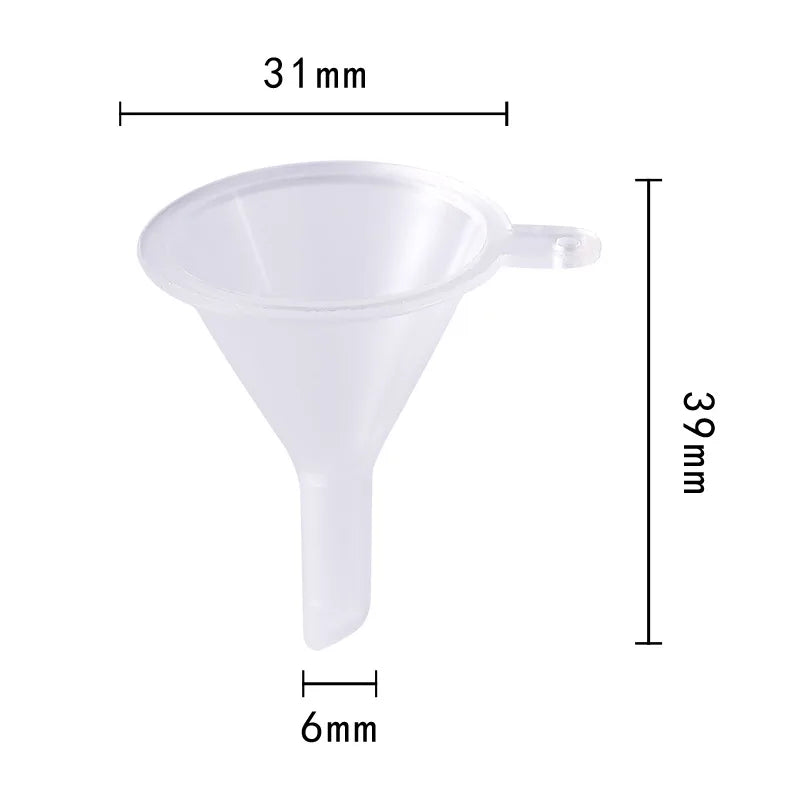 5Pcs Mini Plastic Funnels - Perfect for Perfumes, Essential Oils & Crafts | Transparent Liquid Filling Tools
