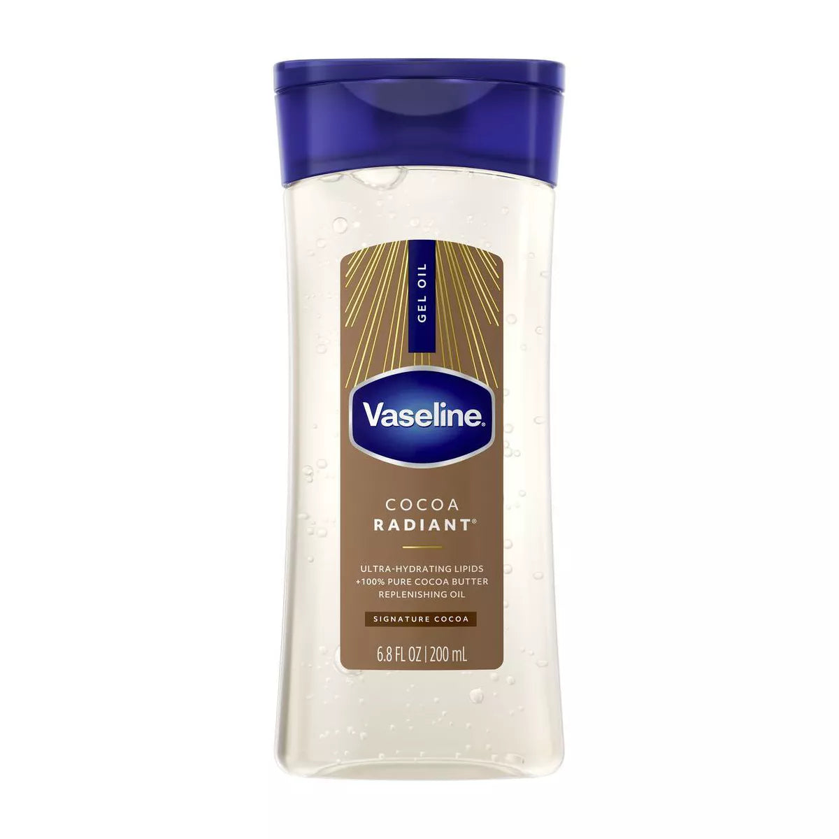 Vaseline Intensive Care Cocoa Radiant Body Gel Oil for Glowing Skin - Scented - 6.8 Fl Oz