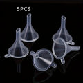 5Pcs Mini Plastic Funnels - Perfect for Perfumes, Essential Oils & Crafts | Transparent Liquid Filling Tools