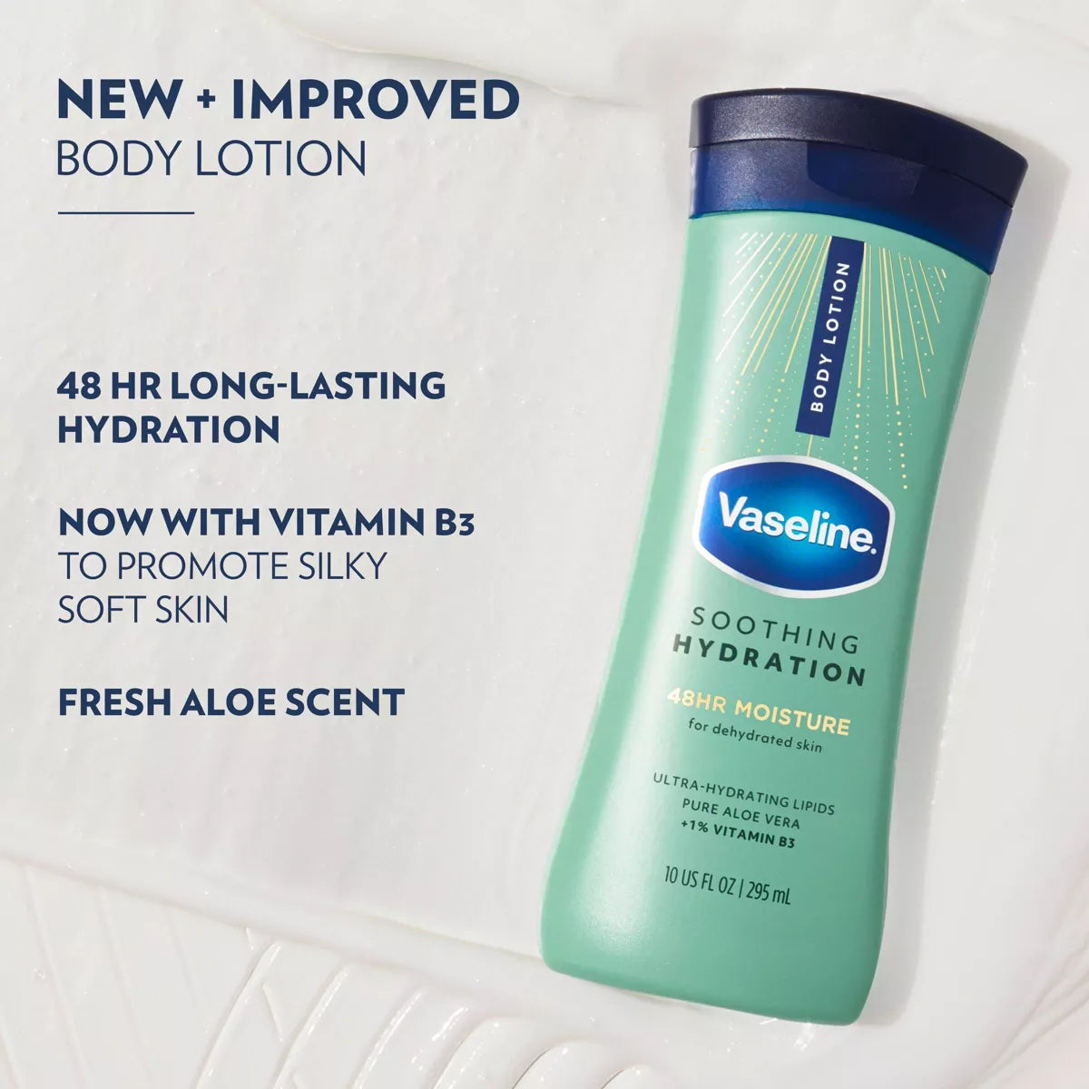 Vaseline Intensive Care Moisturizing Body Lotion with Aloe Vera Soothing Hydration