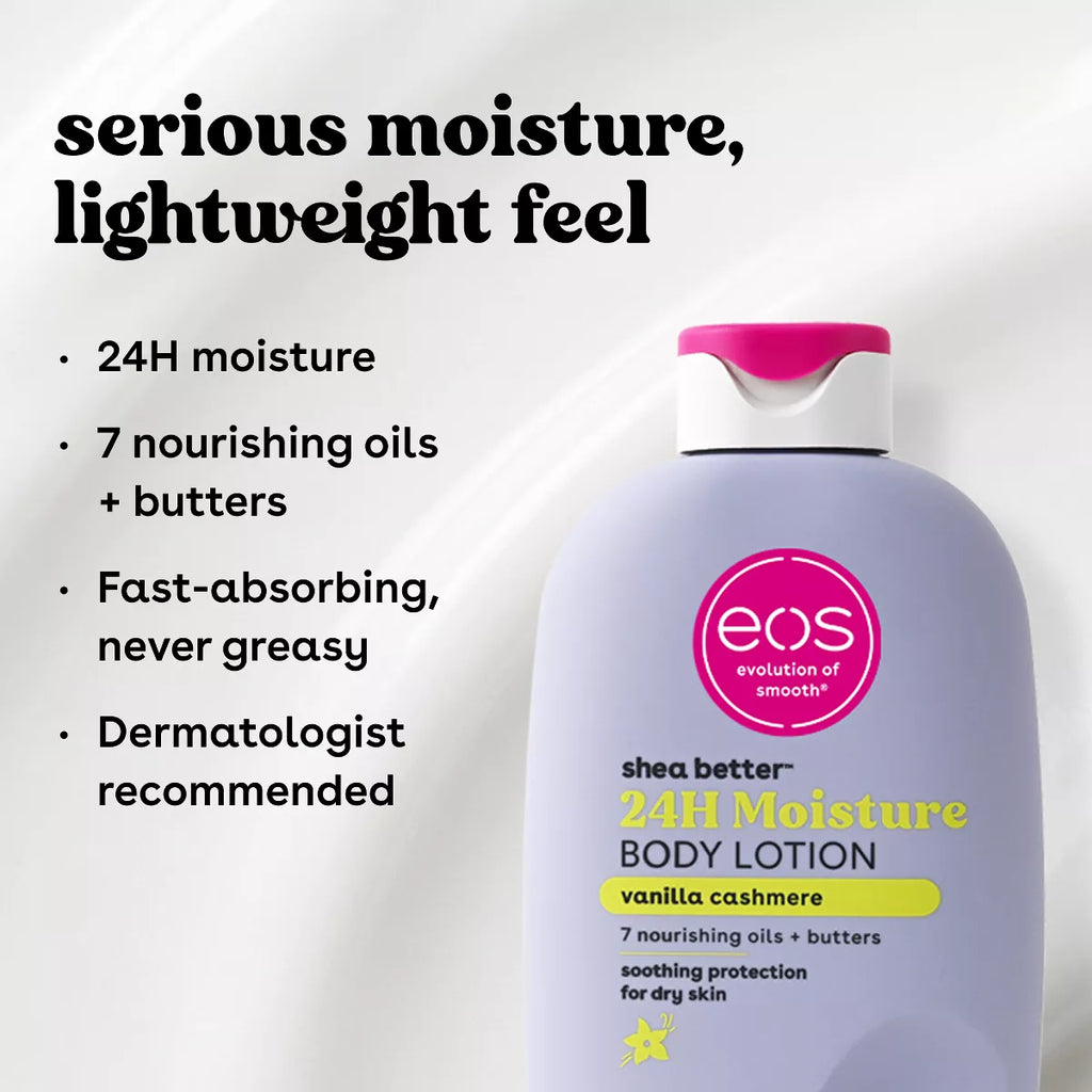Eos Shea Better Moisture Body Lotion - Vanilla Cashmere - 16 Fl Oz