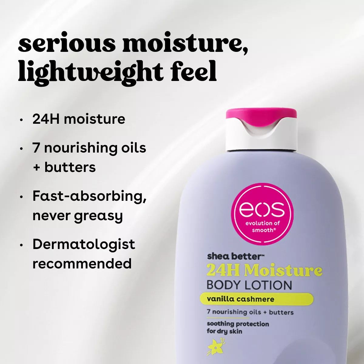 Eos Shea Better Moisture Body Lotion - Vanilla Cashmere - 16 Fl Oz