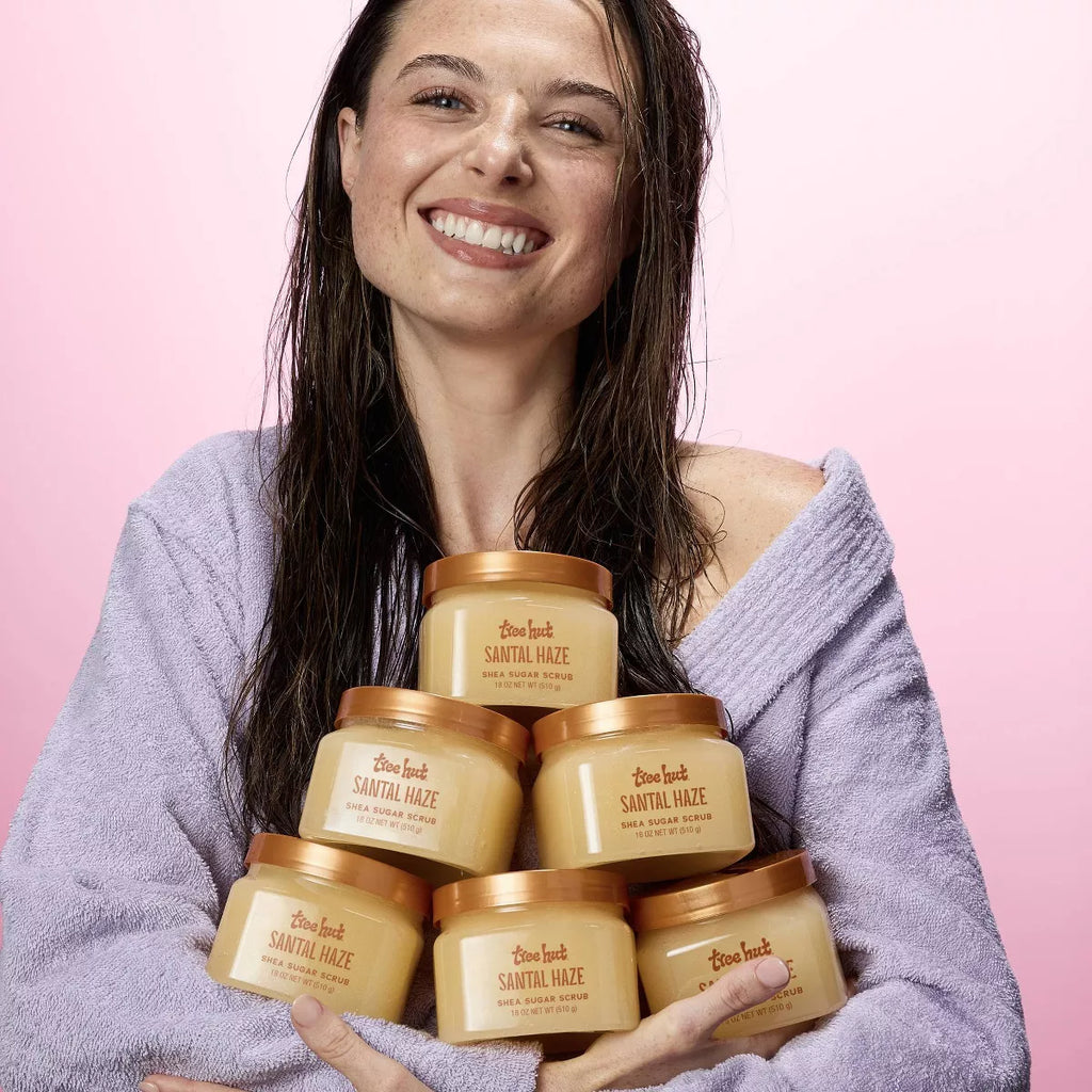 Tree Hut Shea Sugar Body Scrub - Santal Haze - 18Oz: Paraben-Free, Sulfate-Free, Vegan, Whole Body Use