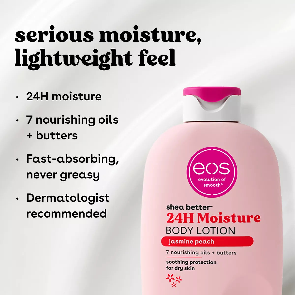Eos Jasmine Peach Body Lotion - 16Oz: Moisturizing, Soothing, Nourishing, Hypoallergenic