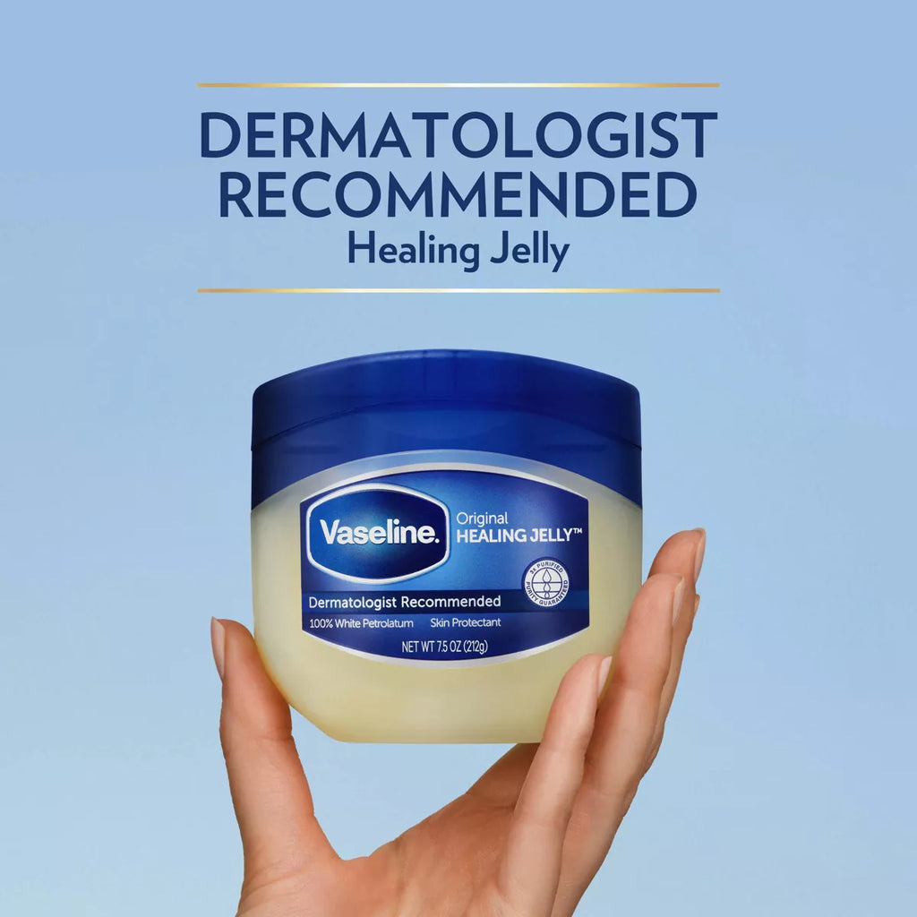 Vaseline Original Healing Petroleum Jelly Unscented - 7.5Oz: Moisturizing, Hypoallergenic, Jar, Gel Form