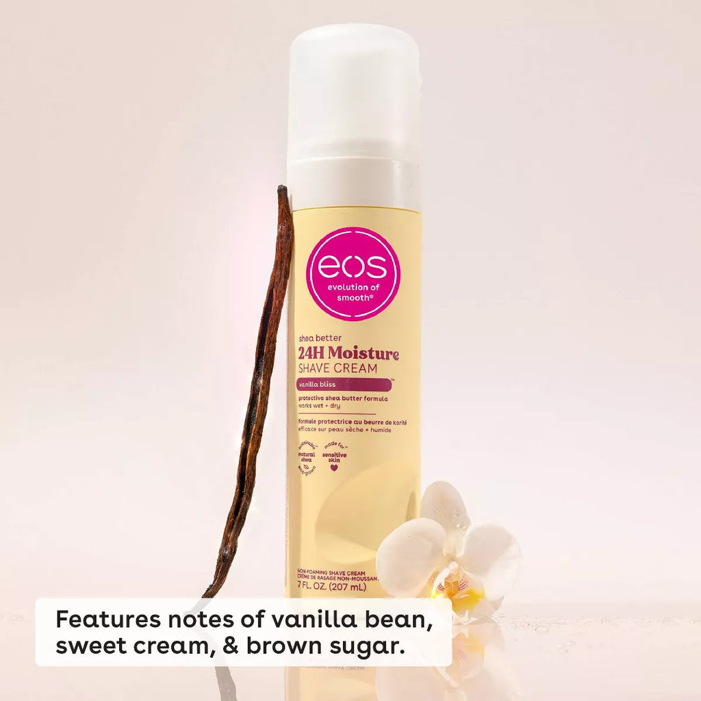 Eos Shea Better Women'S Shave Cream - Vanilla Bliss - 7 Fl Oz: Paraben-Free, Whole Body, for Dry Skin