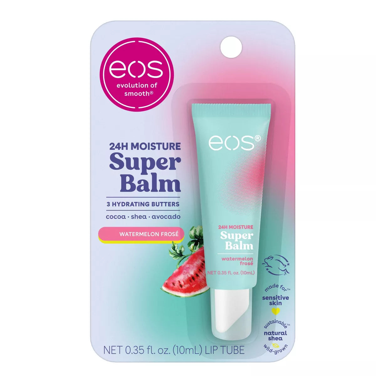 Eos 24H Moisture Super Balm - Watermelon Frosé - 0.35 Fl Oz