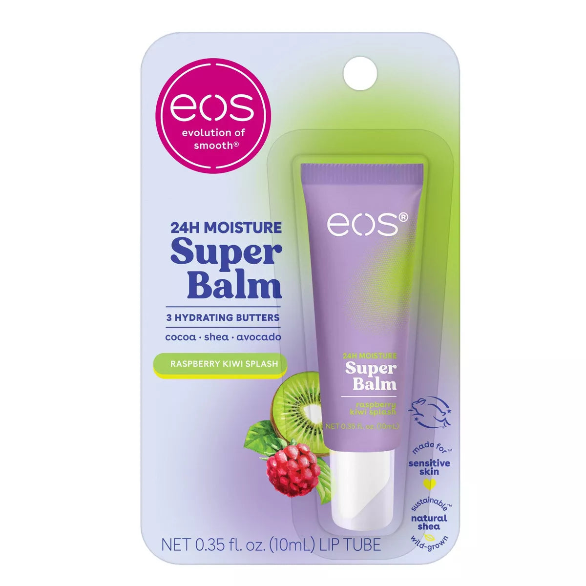 Eos 24H Moisture Super Balm - Raspberry Kiwi Splash - 0.35 Fl Oz