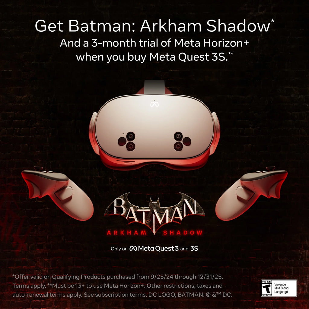 3S 128 GB - Get Batman: Arkham Shadow and 3-Month Trial of Meta Horizon+ Included - All-In-One Headset