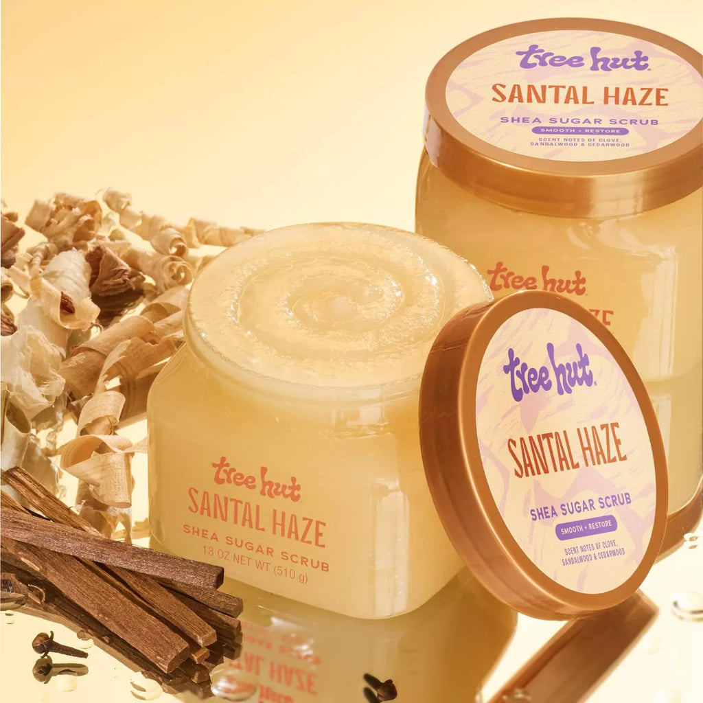 Tree Hut Shea Sugar Body Scrub - Santal Haze - 18Oz: Paraben-Free, Sulfate-Free, Vegan, Whole Body Use