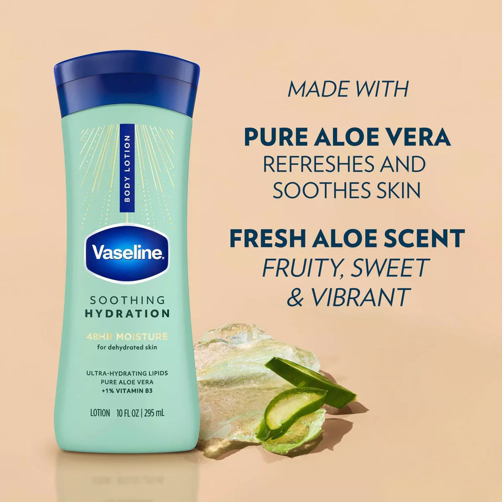 Vaseline Intensive Care Moisturizing Body Lotion with Aloe Vera Soothing Hydration