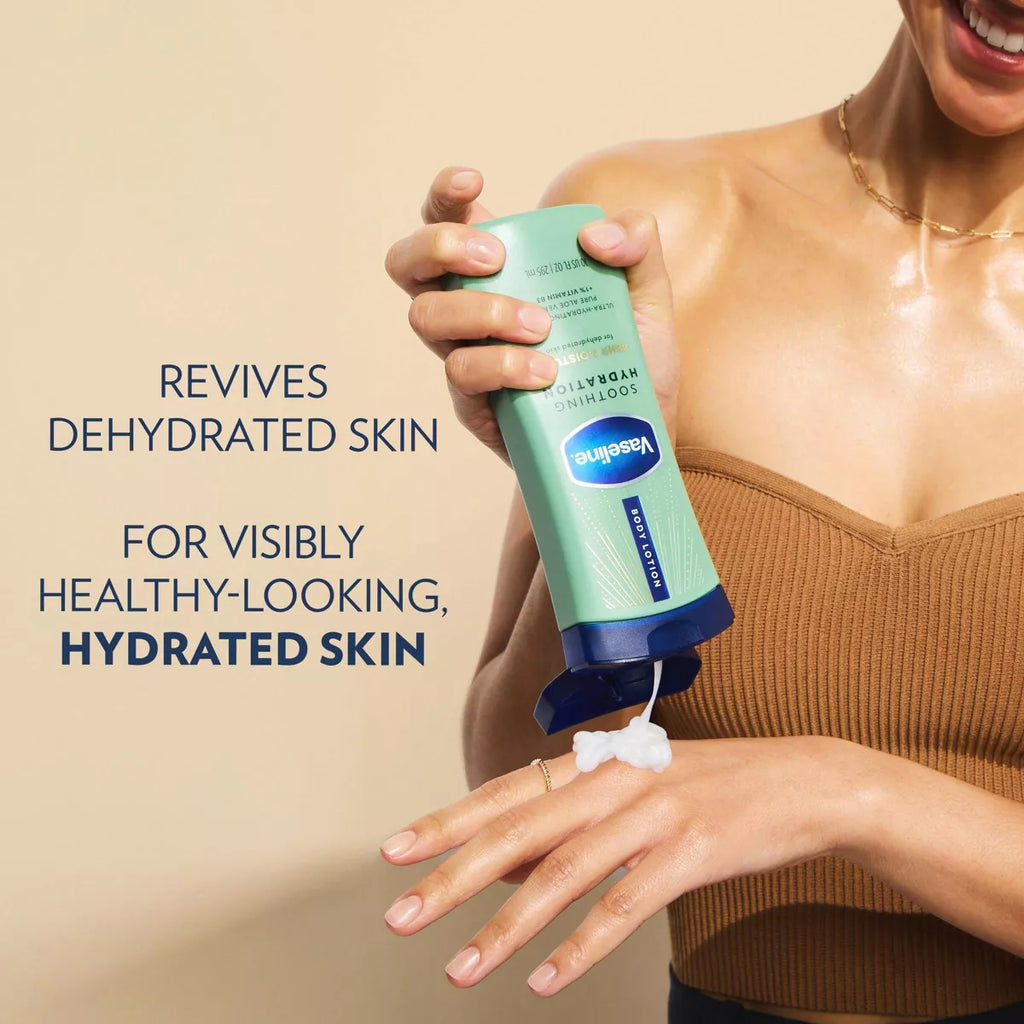 Vaseline Intensive Care Moisturizing Body Lotion with Aloe Vera Soothing Hydration