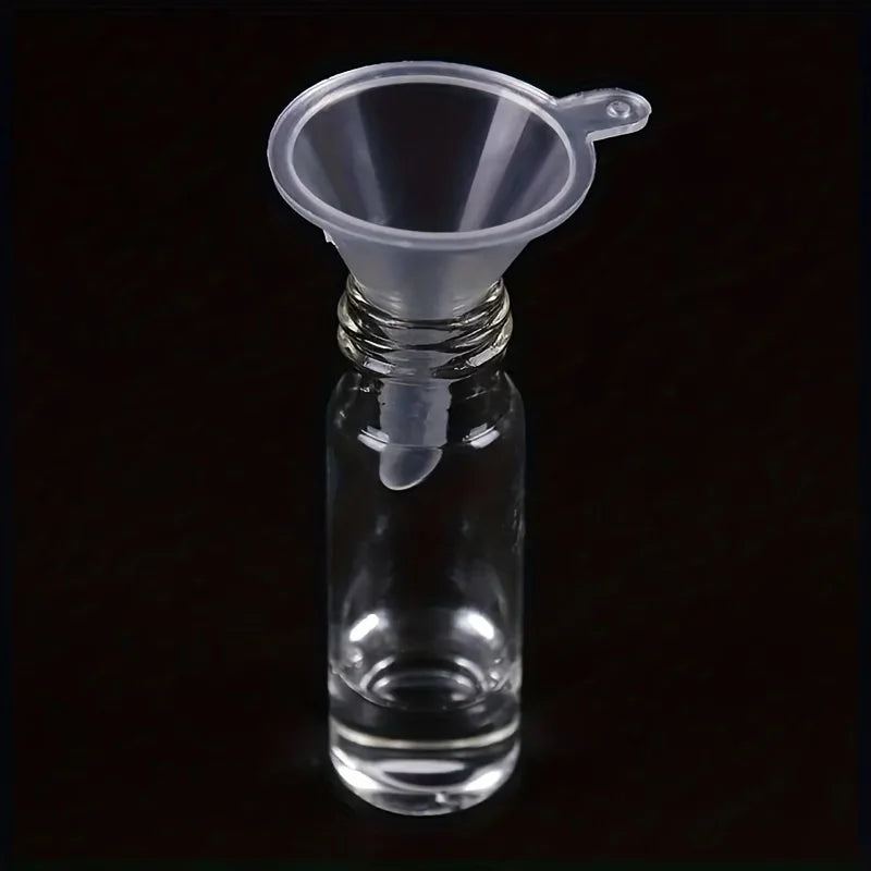 5Pcs Mini Plastic Funnels - Perfect for Perfumes, Essential Oils & Crafts | Transparent Liquid Filling Tools