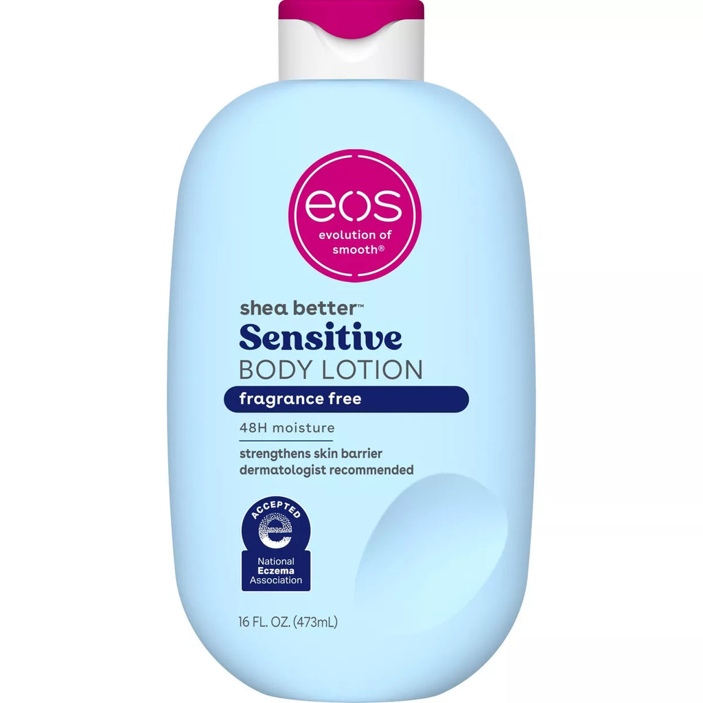 Eos Shea Better 24H Moisture Body Lotion - Fragrance Free - 16 Fl Oz: Whole Body, Bottle, Normal Skin