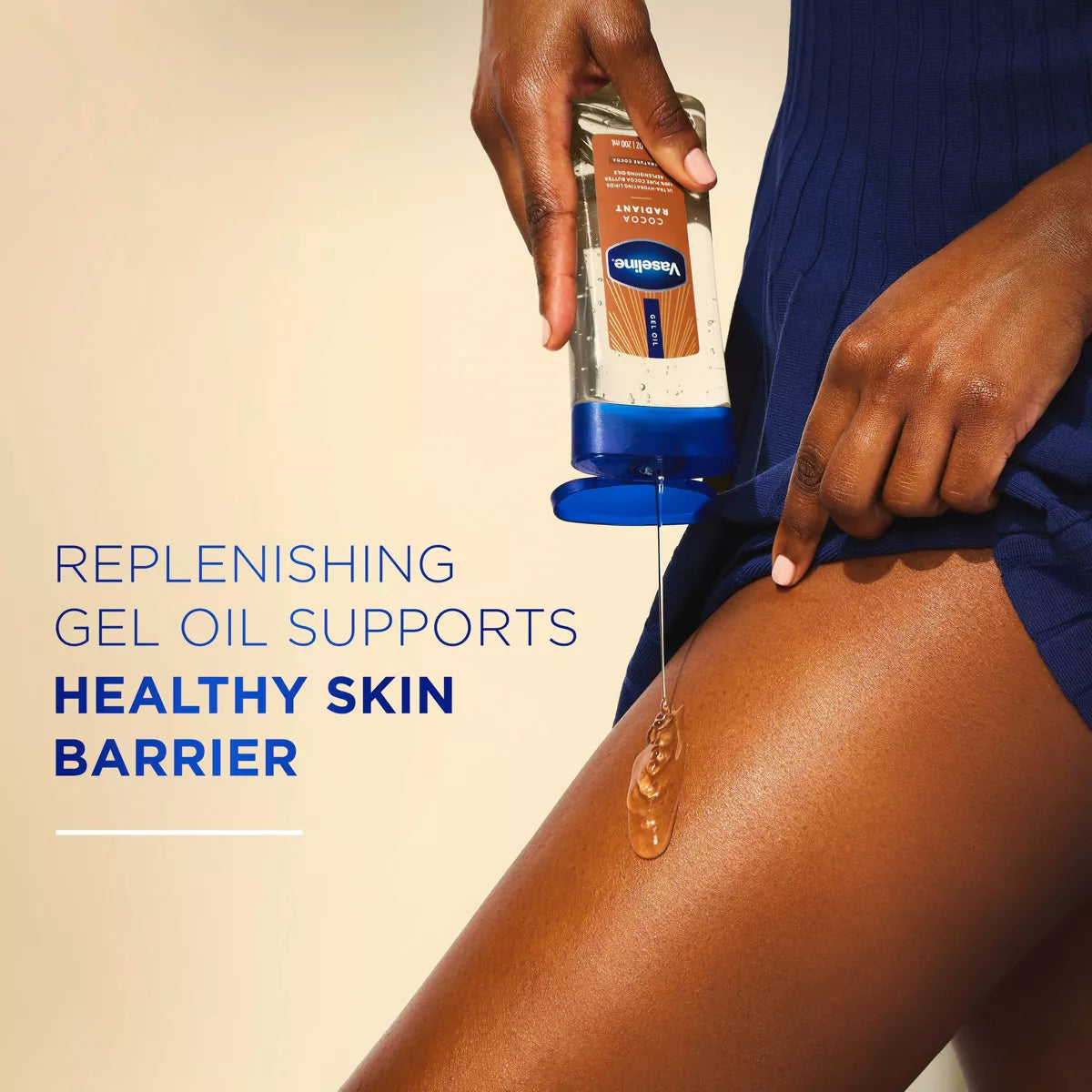 Vaseline Intensive Care Cocoa Radiant Body Gel Oil for Glowing Skin - Scented - 6.8 Fl Oz