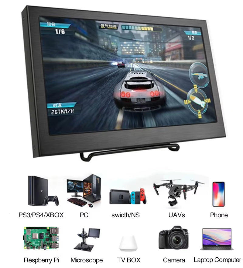 15.6Inch 1080P Portable Monitor IPS Panel USB Power Mini Hdmi-Compatible for Xbox Switch Respberry Pi PS5 Display LED Screen