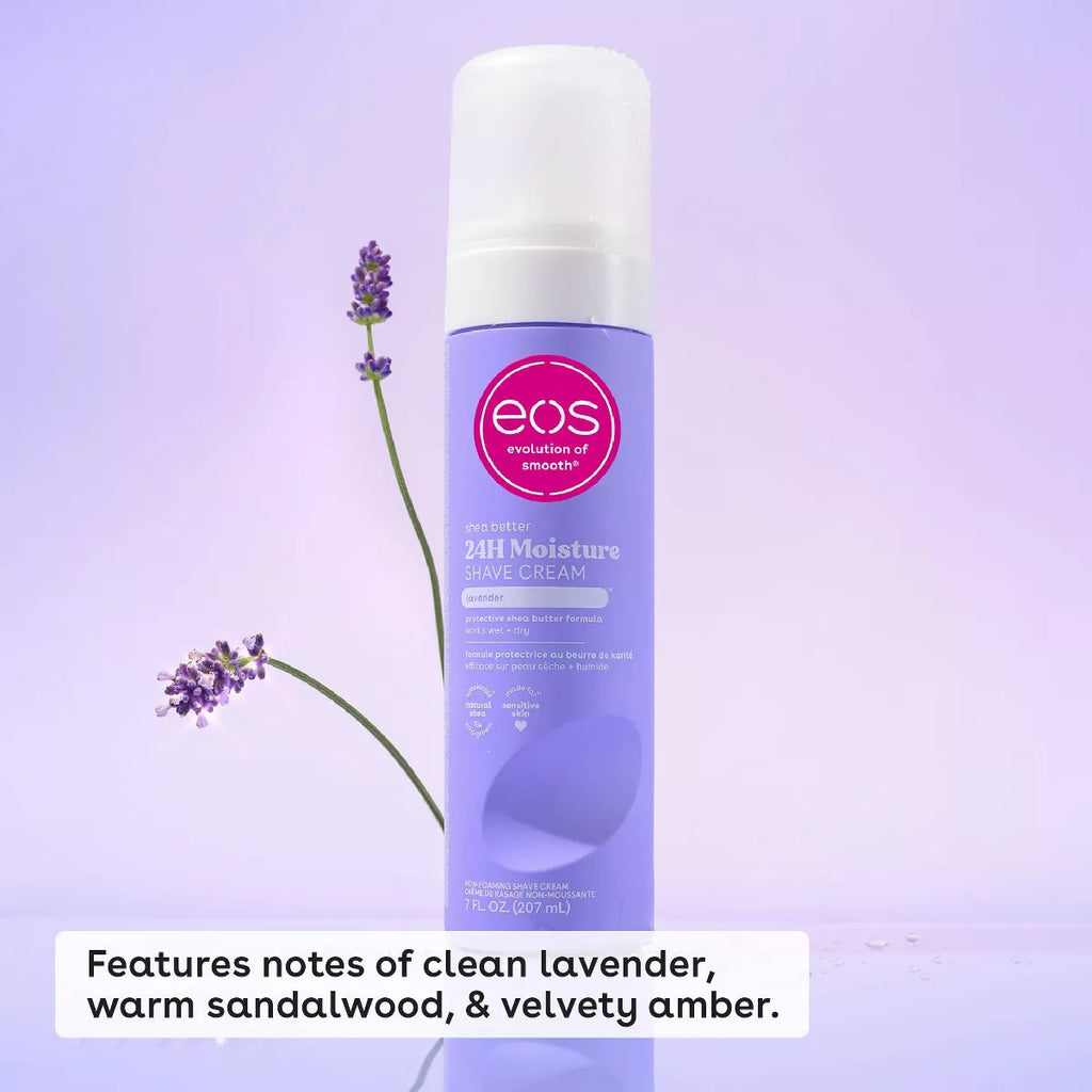Eos Shea Better Shave Cream - Lavender - 7 Fl Oz: Hypoallergenic, Paraben-Free, Phthalate-Free, Vegan